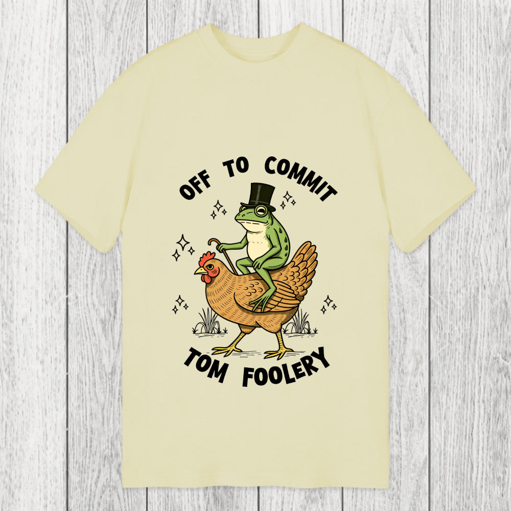 Tokyosol Frog Riding Chicken Funny Sarcastic Meme Classic T-Shirt