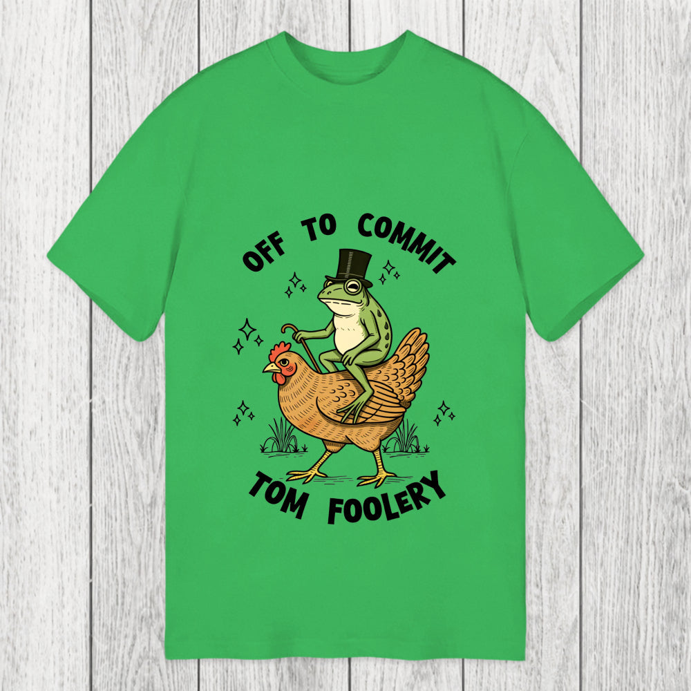 Tokyosol Frog Riding Chicken Funny Sarcastic Meme Classic T-Shirt