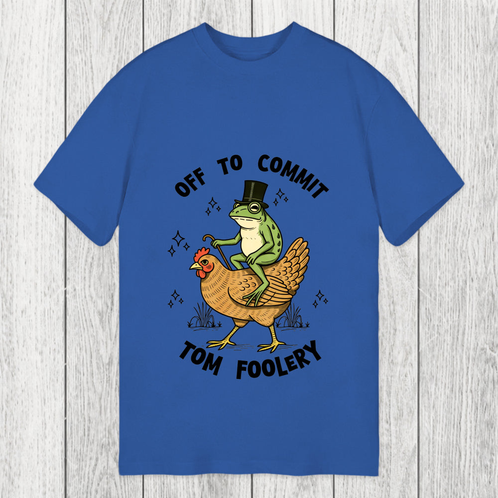 Tokyosol Frog Riding Chicken Funny Sarcastic Meme Classic T-Shirt