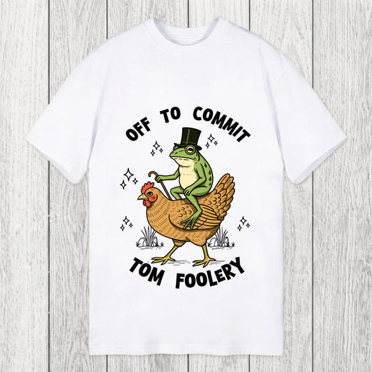 Tokyosol Frog Riding Chicken Funny Sarcastic Meme Classic T-Shirt