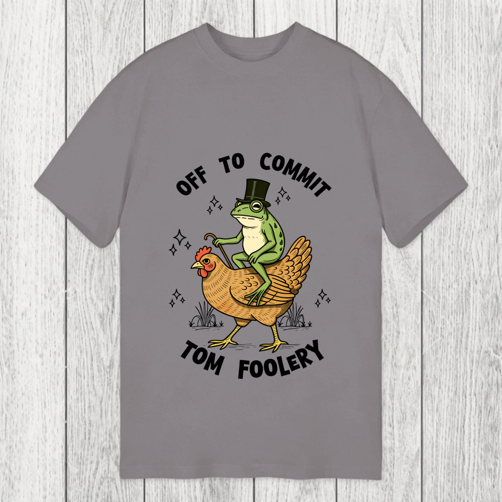 Tokyosol Frog Riding Chicken Funny Sarcastic Meme Classic T-Shirt