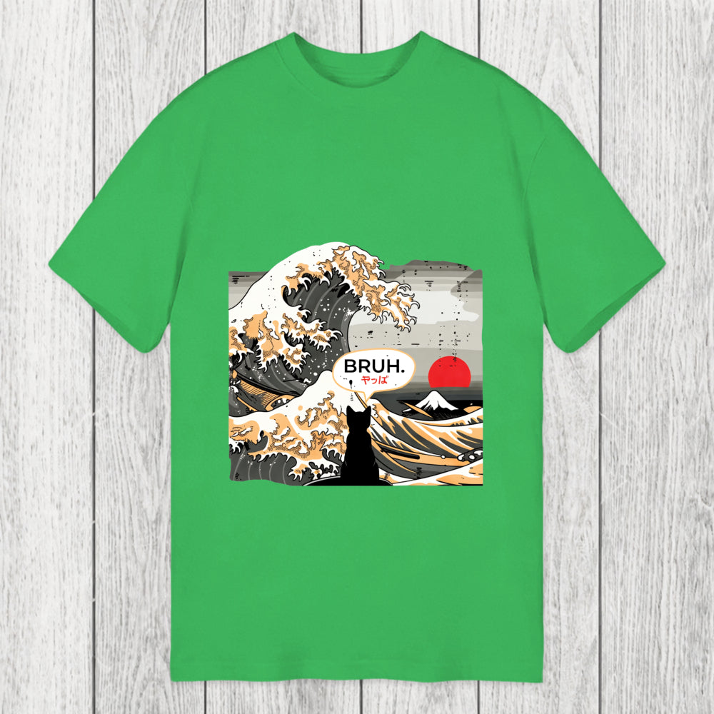 Tokyosol Bruh Cat Great Wave Classic T-Shirt
