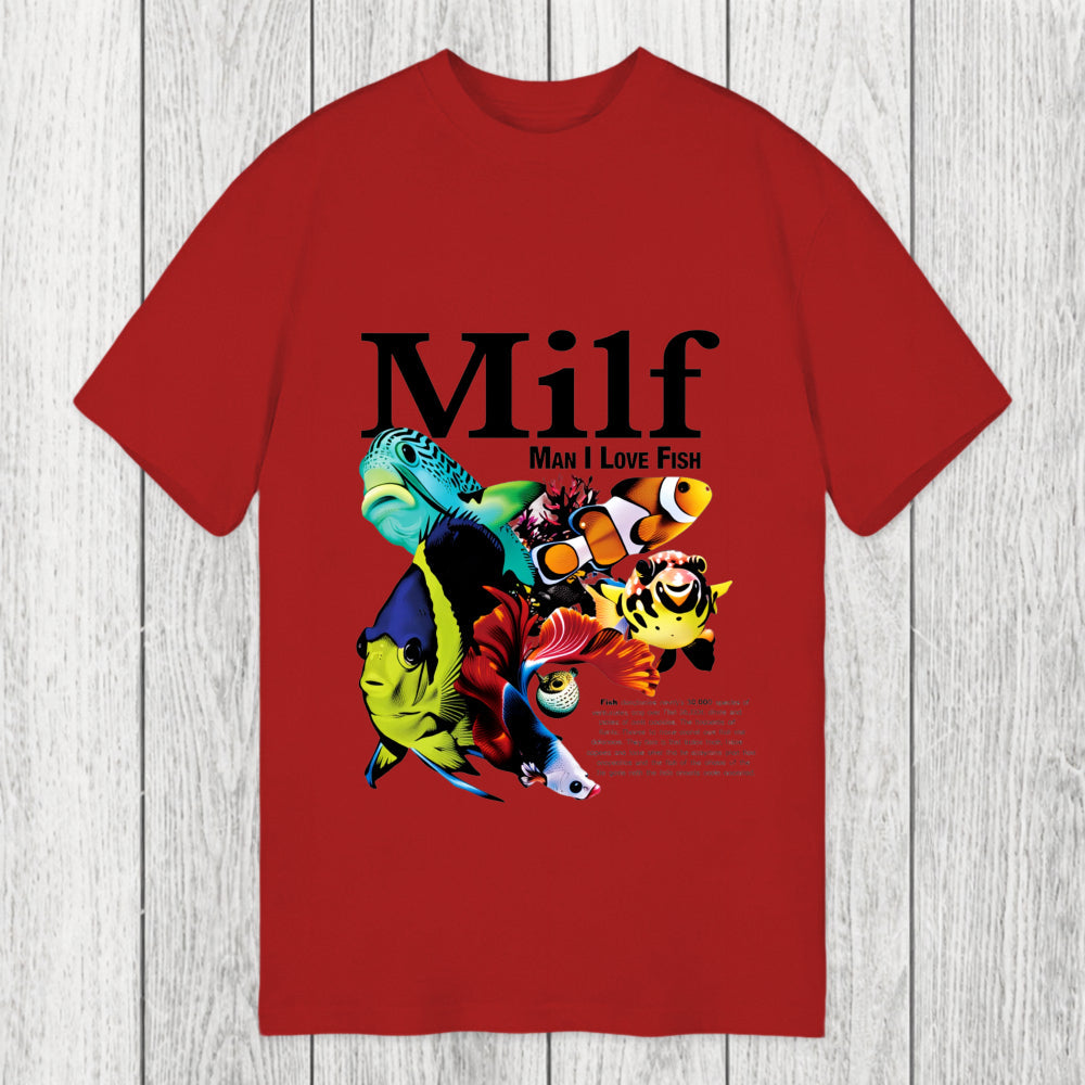Tokyosol Man I Love Fish Vintage Meme Classic T-Shirt