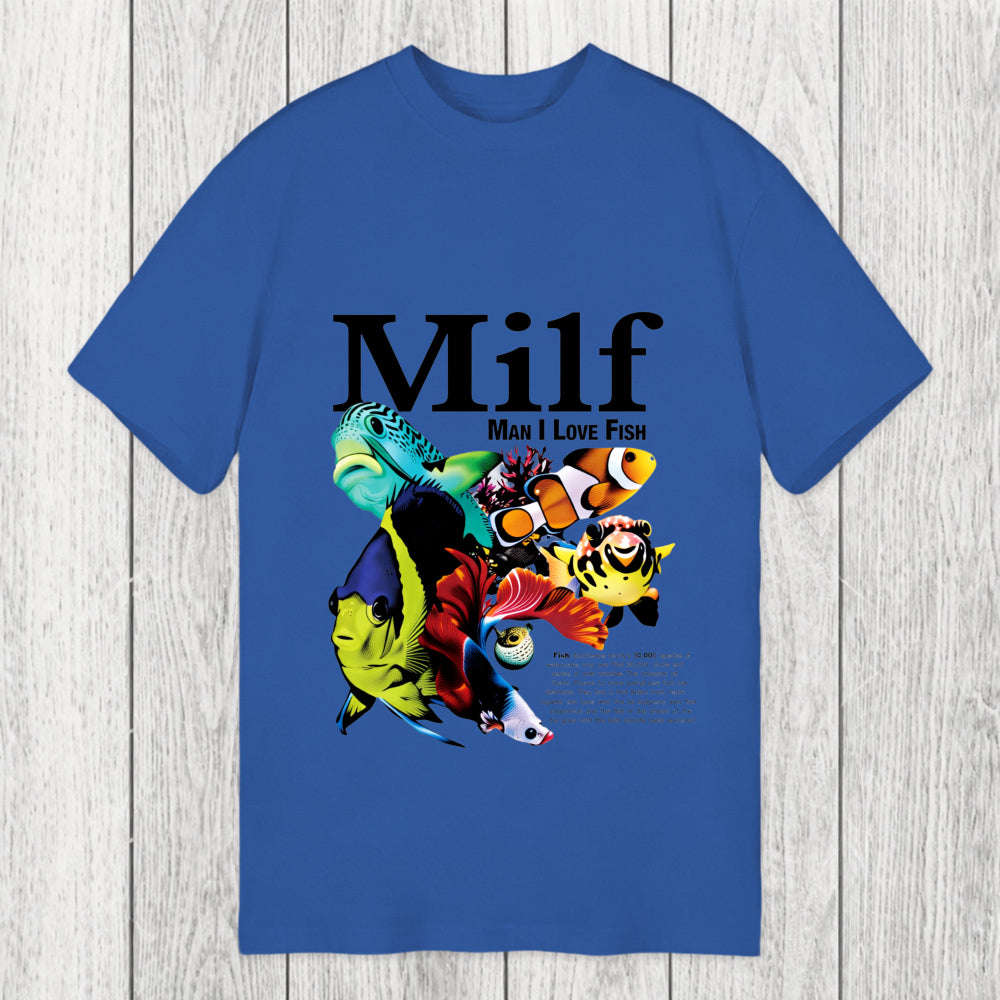 Tokyosol Man I Love Fish Vintage Meme Classic T-Shirt