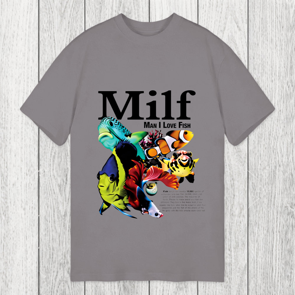 Tokyosol Man I Love Fish Vintage Meme Classic T-Shirt