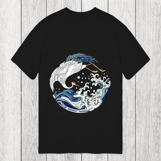 Tokyosol Crane Bird Wave Classic T-Shirt
