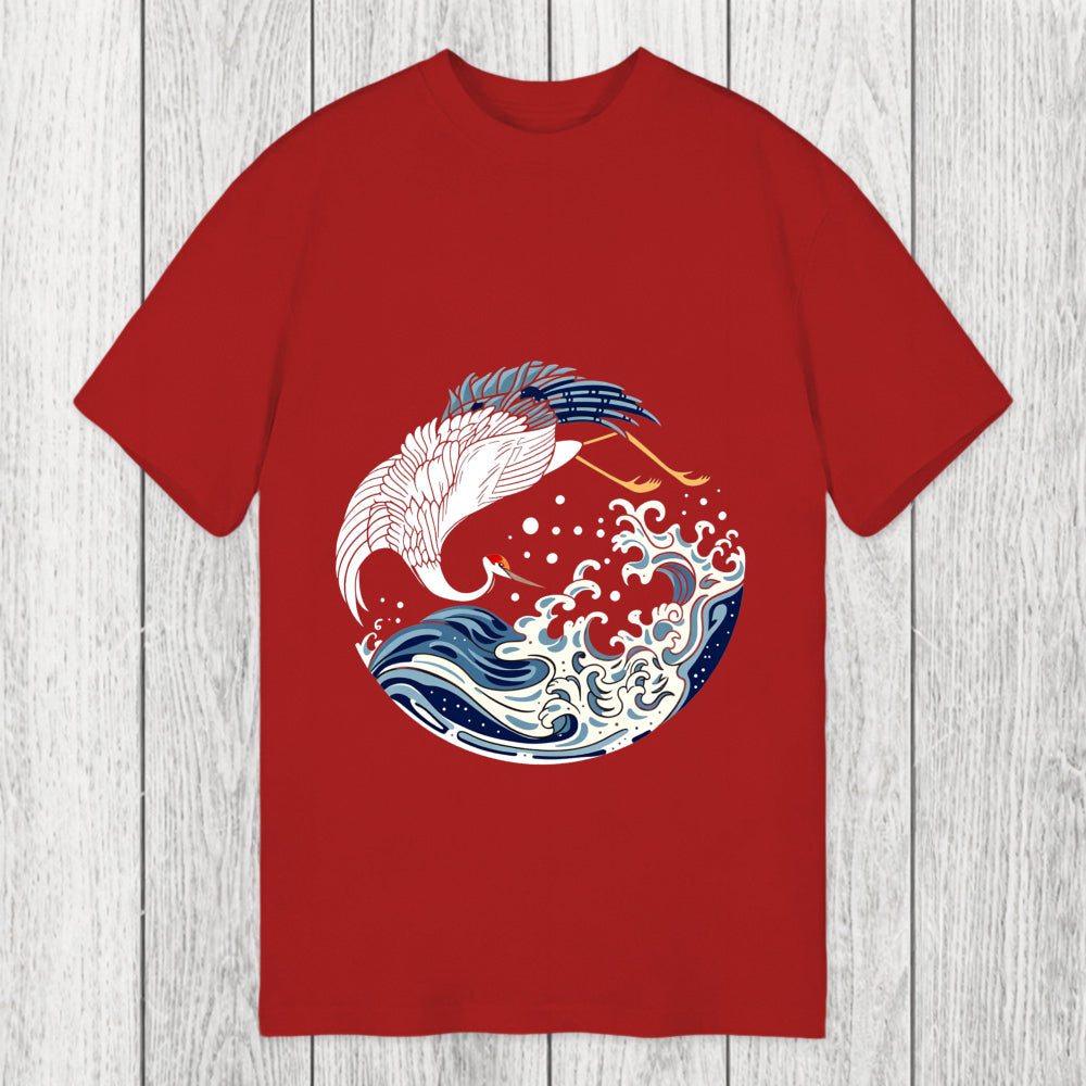 Tokyosol Crane Bird Wave Classic T-Shirt