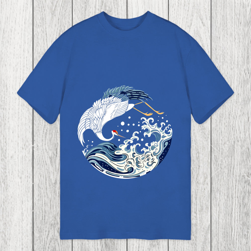 Tokyosol Crane Bird Wave Classic T-Shirt