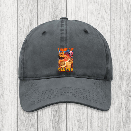 Tokyosol I Can't Eat Gluten Funny Meme Washed Cap