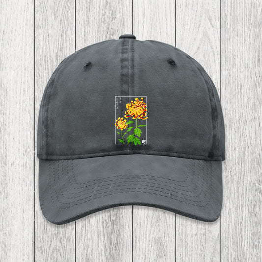 Tokyosol Retro Chrysanthemum Washed Cap