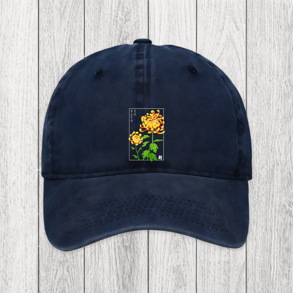 Tokyosol Retro Chrysanthemum Washed Cap
