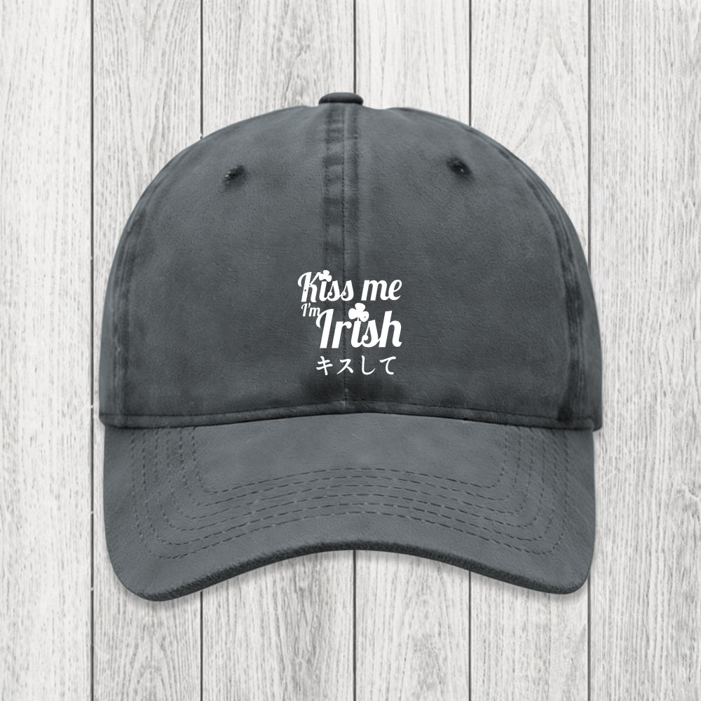 Tokyosol Kiss Me I'm Irish Washed Cap