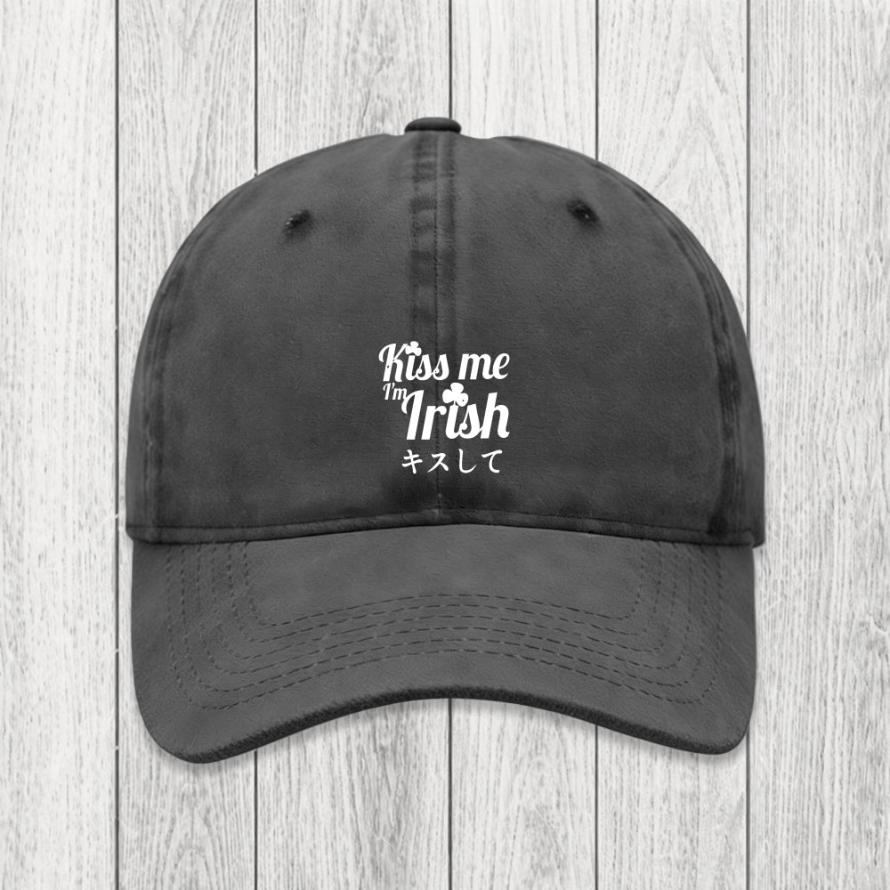 Tokyosol Kiss Me I'm Irish Washed Cap