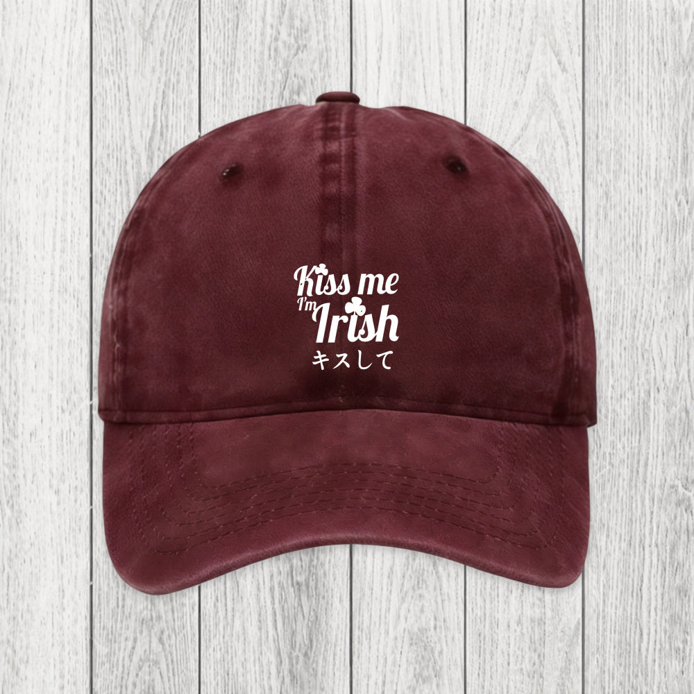 Tokyosol Kiss Me I'm Irish Washed Cap