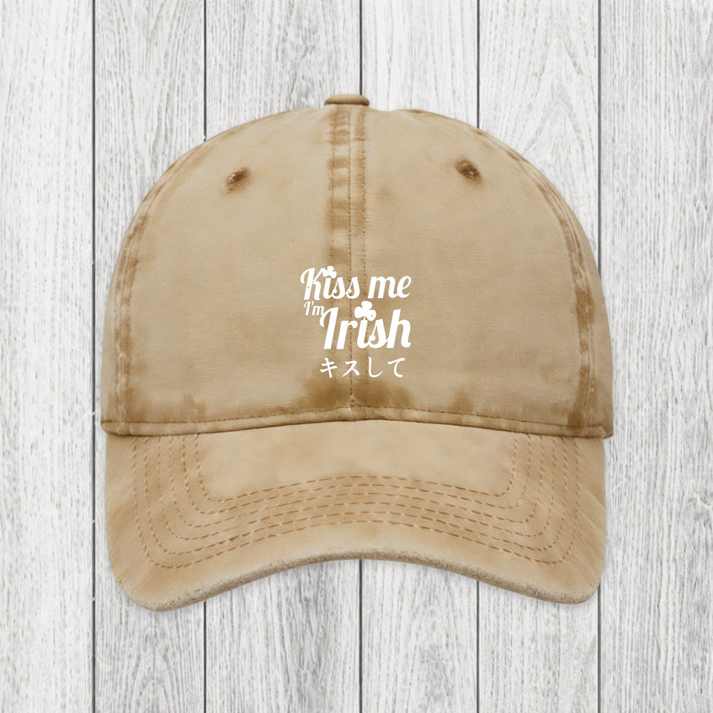 Tokyosol Kiss Me I'm Irish Washed Cap