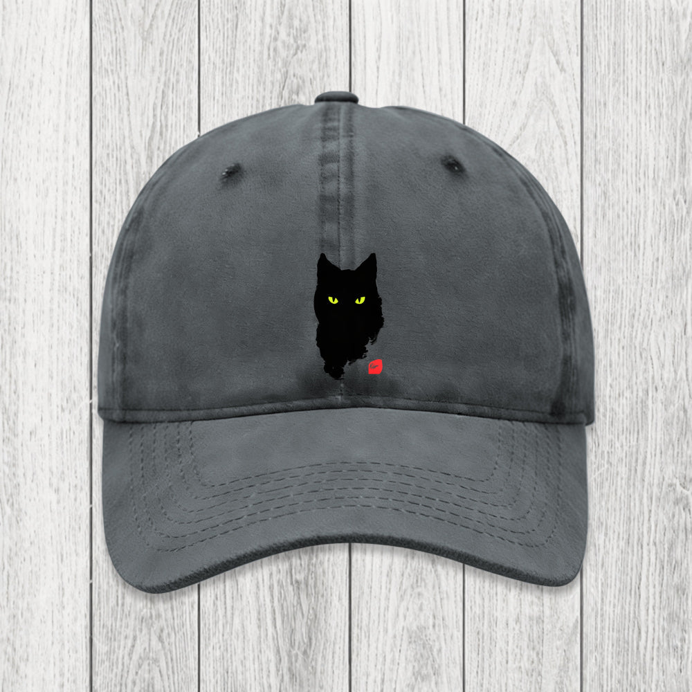 Tokyosol Cat Sharp Gaze Washed Cap