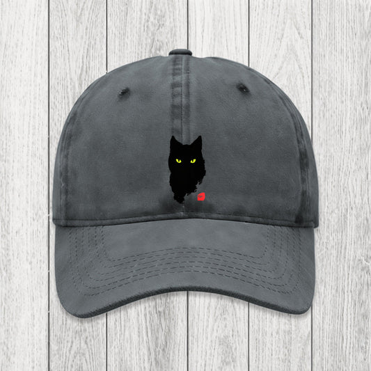 Tokyosol Cat Sharp Gaze Washed Cap