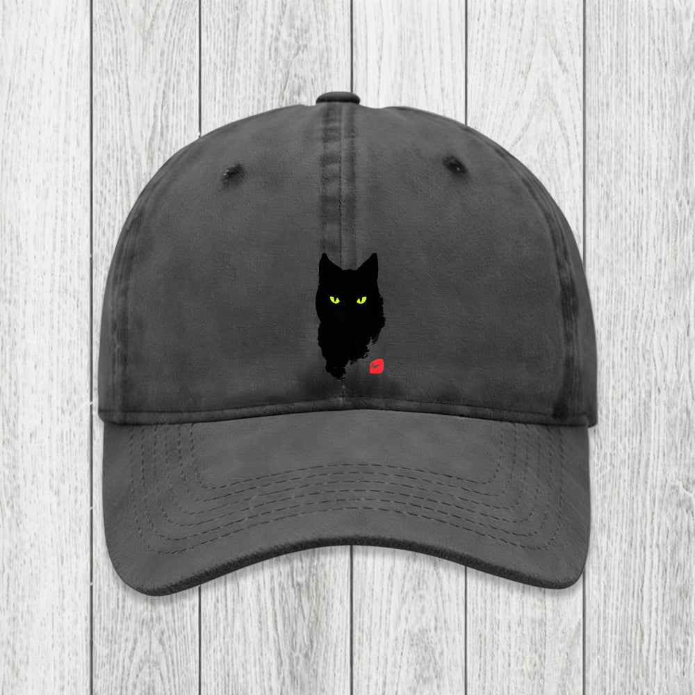 Tokyosol Cat Sharp Gaze Washed Cap