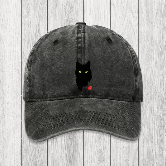 Tokyosol Cat Sharp Gaze Washed Cap