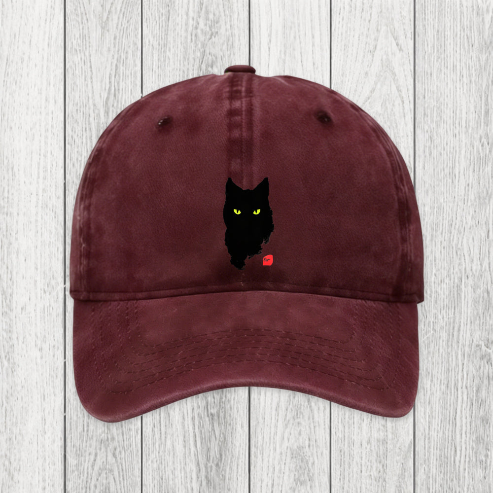 Tokyosol Cat Sharp Gaze Washed Cap