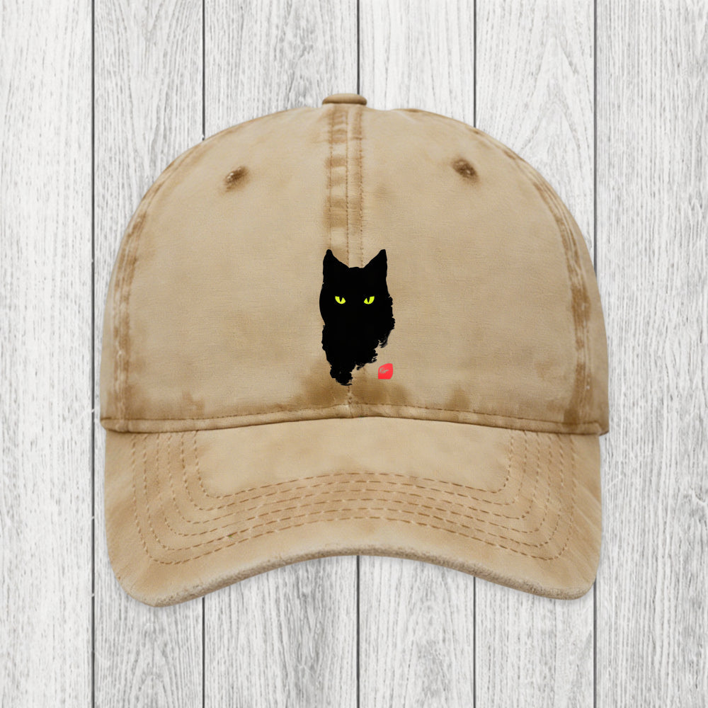 Tokyosol Cat Sharp Gaze Washed Cap
