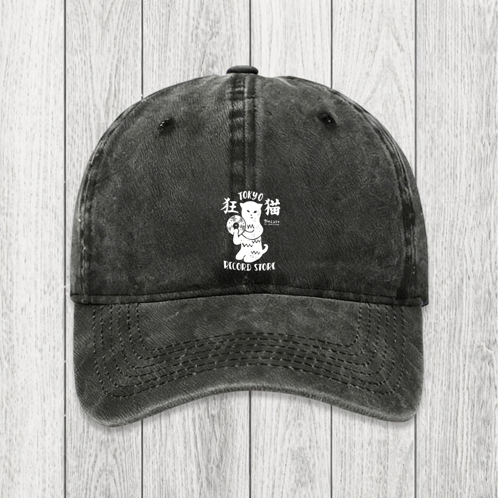 Tokyosol Tokyo Record Store Cat CD Washed Cap