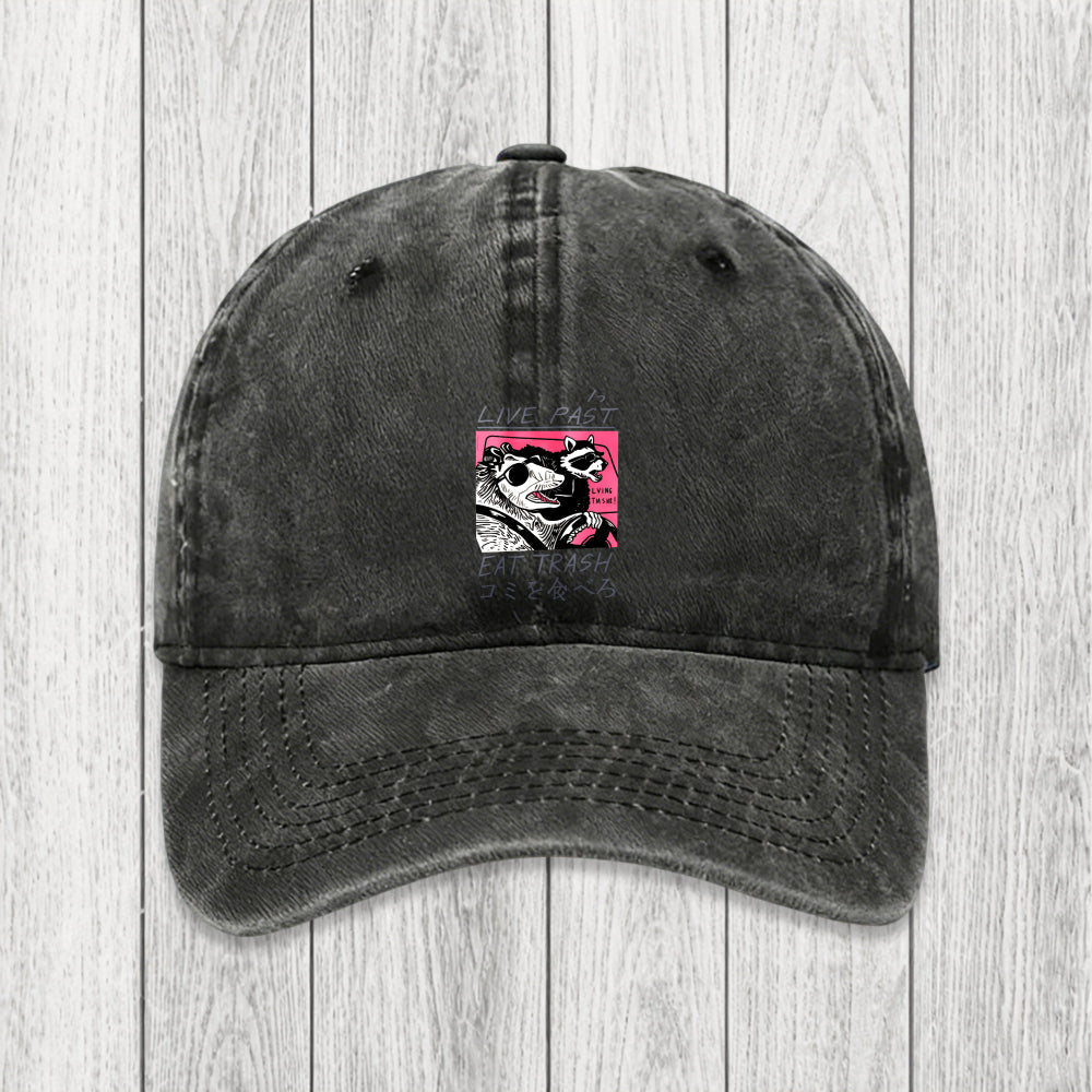 Tokyosol Live Fast Eat Trash Washed Cap