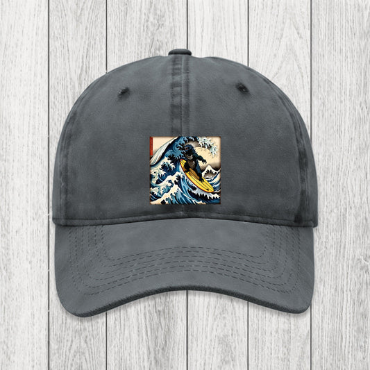 Tokyosol Dinosaur Surfing Japanese Washed Cap