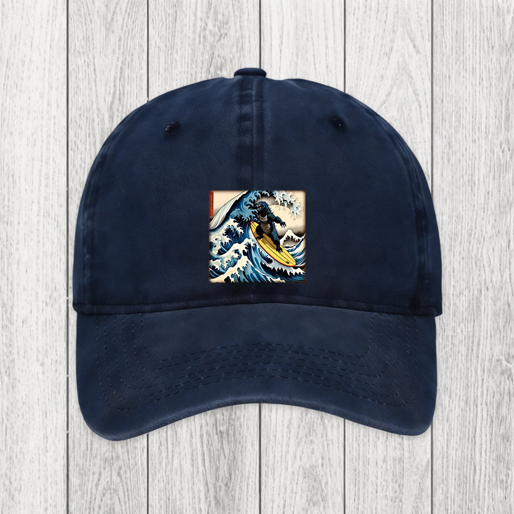 Tokyosol Dinosaur Surfing Japanese Washed Cap