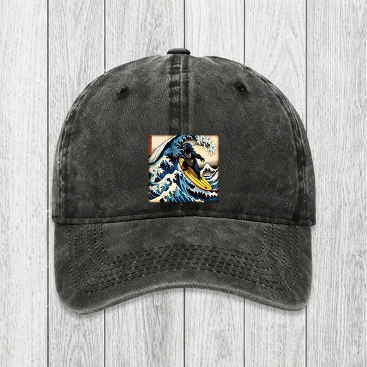 Tokyosol Dinosaur Surfing Japanese Washed Cap