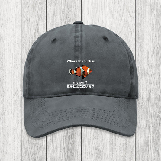 Tokyosol Fish Looking For Son Washed Cap