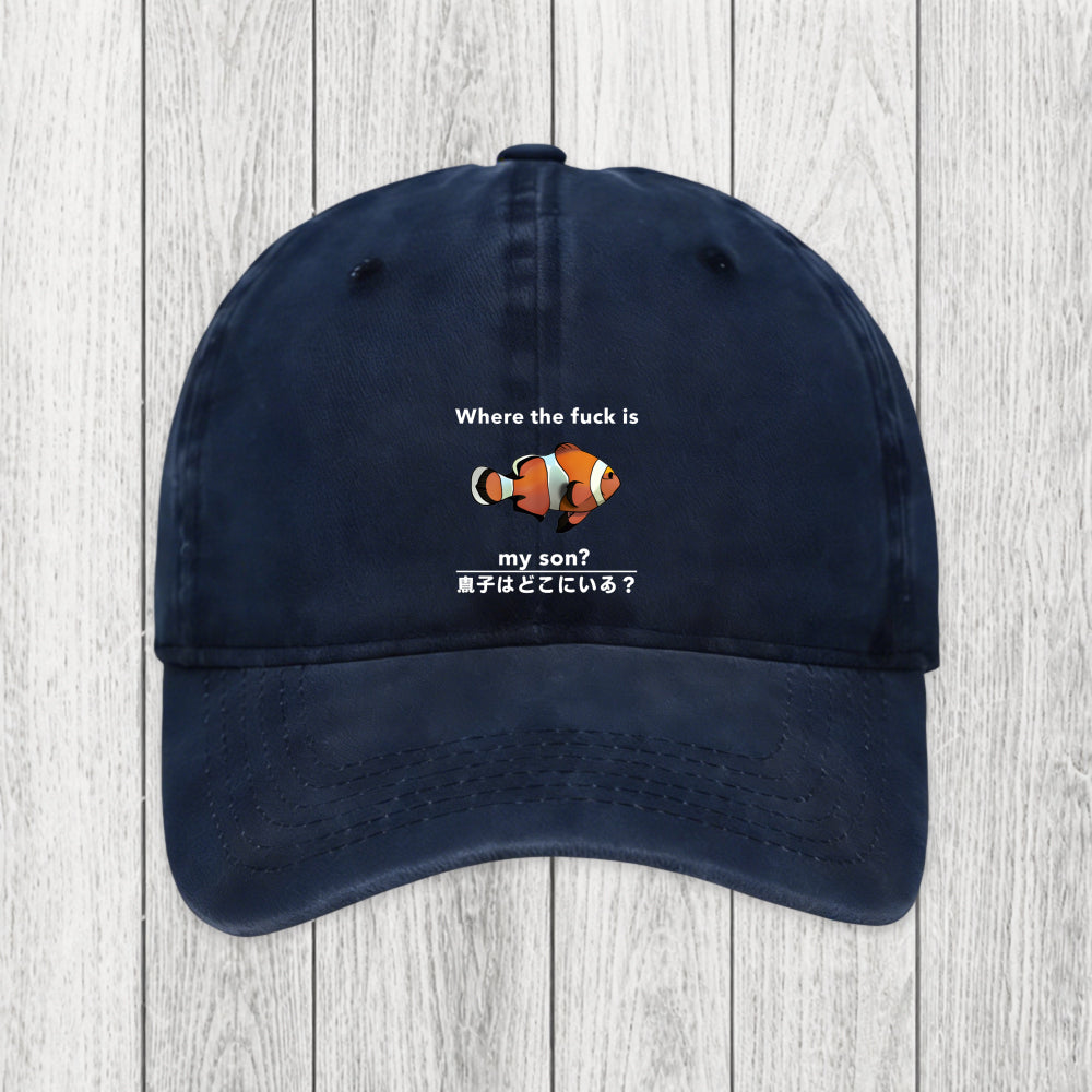 Tokyosol Fish Looking For Son Washed Cap