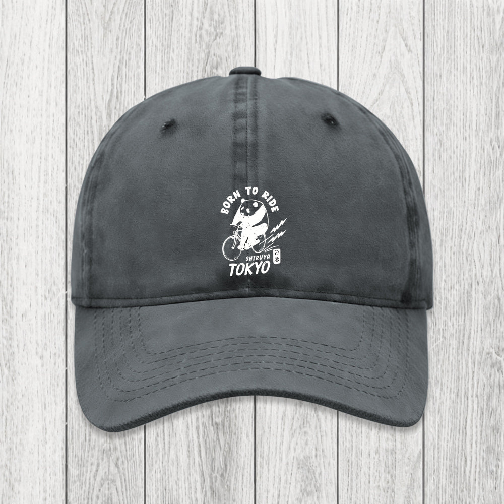 Tokyosol Pandas Ride Bicycles Washed Cap