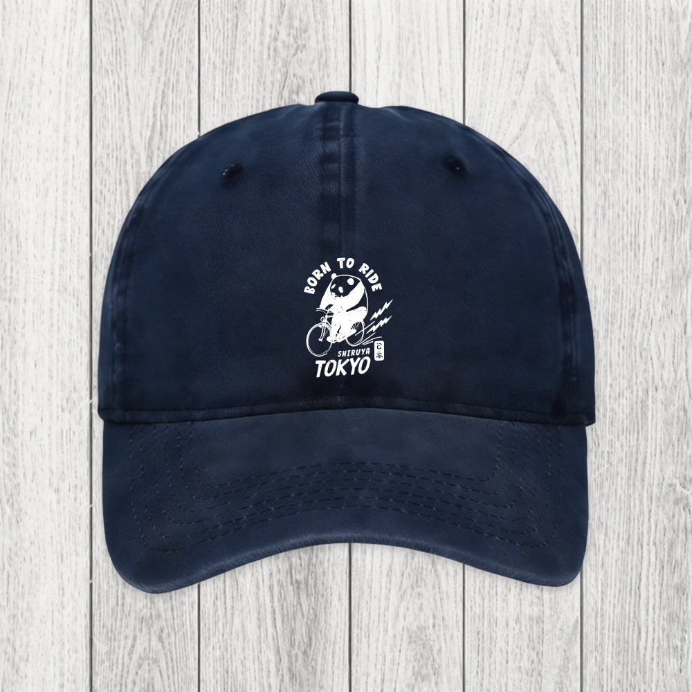 Tokyosol Pandas Ride Bicycles Washed Cap