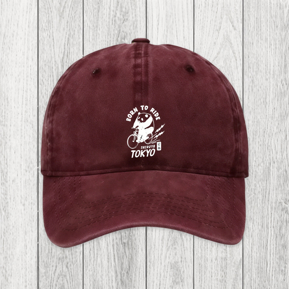 Tokyosol Pandas Ride Bicycles Washed Cap