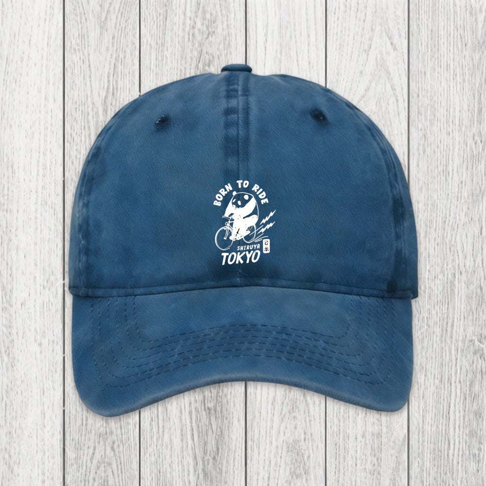 Tokyosol Pandas Ride Bicycles Washed Cap