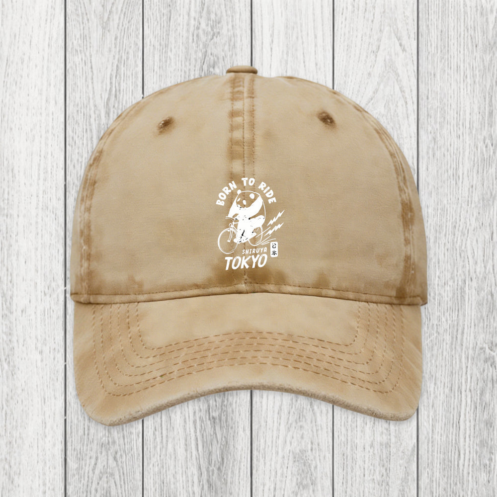 Tokyosol Pandas Ride Bicycles Washed Cap