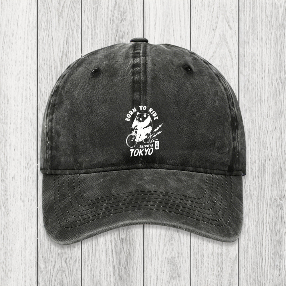 Tokyosol Pandas Ride Bicycles Washed Cap