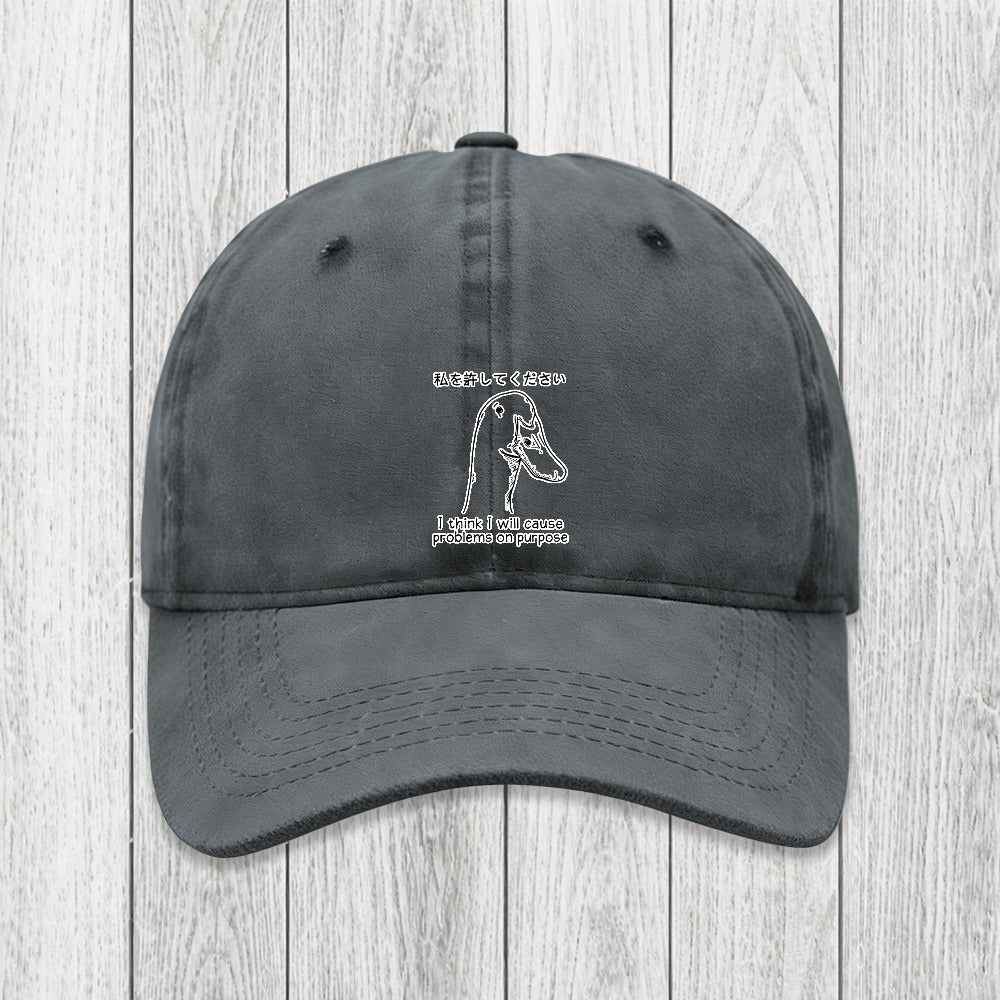 Tokyosol Stupid Goose Funny Washed Cap
