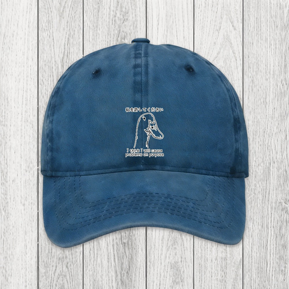 Tokyosol Stupid Goose Funny Washed Cap