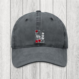 Tokyosol Skull Roses Japanese Aesthetic Washed Cap