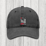 Tokyosol Skull Roses Japanese Aesthetic Washed Cap