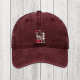 Tokyosol Skull Roses Japanese Aesthetic Washed Cap