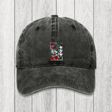 Tokyosol Skull Roses Japanese Aesthetic Washed Cap