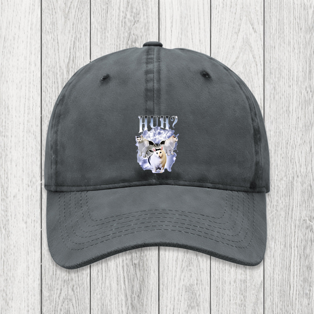 Tokyosol Huh Cat Chonky Ben Meme Washed Cap