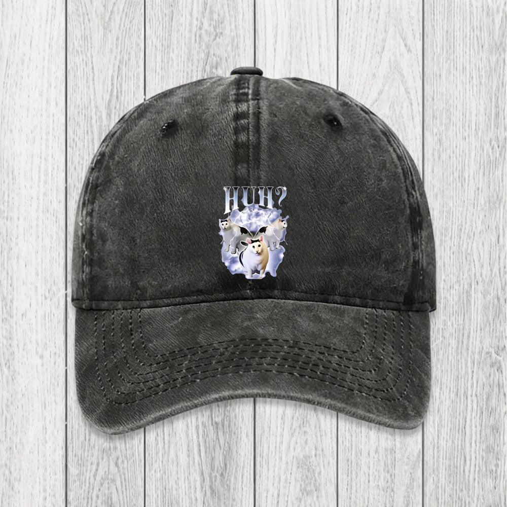 Tokyosol Huh Cat Chonky Ben Meme Washed Cap