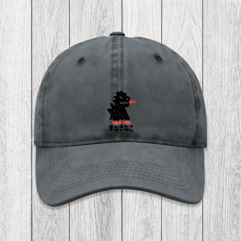 Tokyosol Japanese Fortune Cat Washed Cap