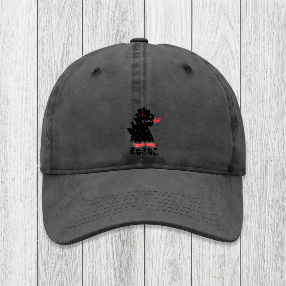 Tokyosol Japanese Fortune Cat Washed Cap