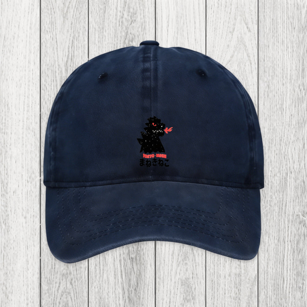 Tokyosol Japanese Fortune Cat Washed Cap