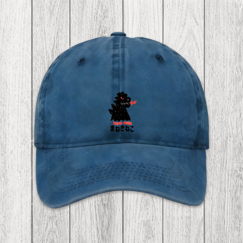 Tokyosol Japanese Fortune Cat Washed Cap